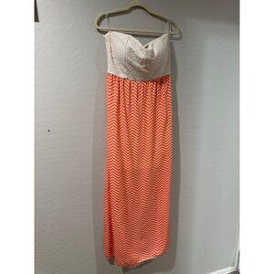 NOBO Women's Lace chevron print maxi dress Plus size XXL (19)  NWT